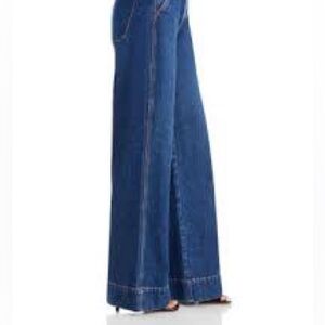 OAT NEW YORK Dark Wash Wide Leg / Wide Hem Jeans HIGH RISE Women’s 4/27